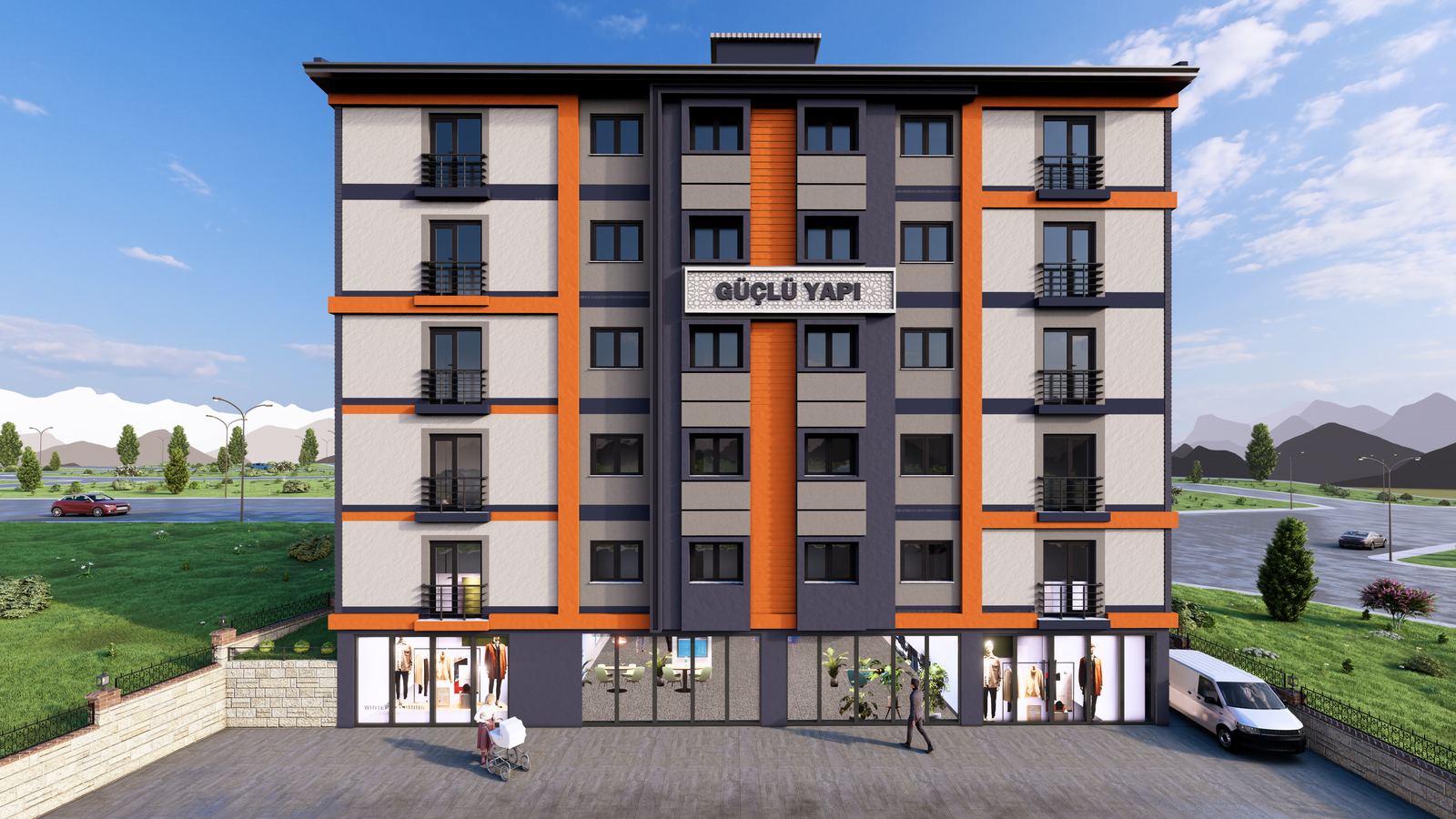Güçlü Konakları dış cephe görünümü - Bayburt Şingah Mahallesi