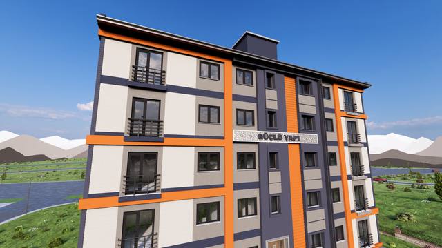 Güçlü Konakları dış cephe render görseli 9 – Bayburt Şingah Mahallesi