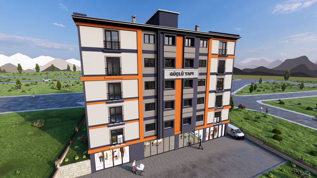 Güçlü Konakları dış cephe render görseli 14 – Bayburt Şingah Mahallesi
