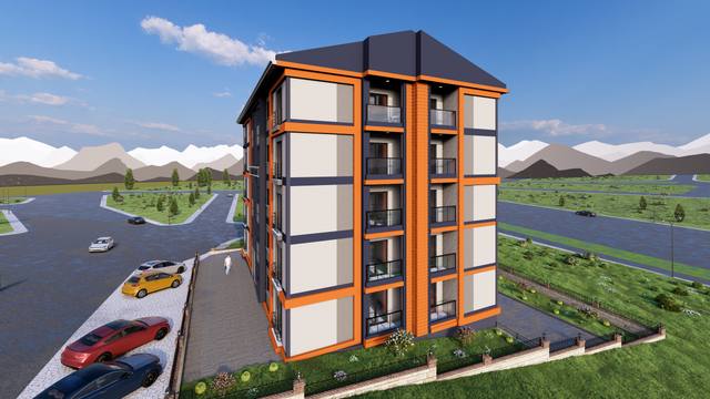 Güçlü Konakları dış cephe render görseli 15 – Bayburt Şingah Mahallesi