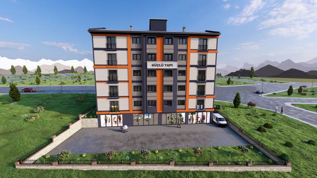 Güçlü Konakları dış cephe render görseli 17 – Bayburt Şingah Mahallesi