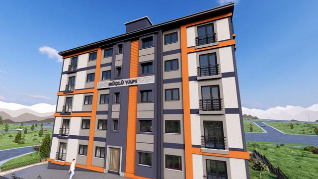 Güçlü Konakları dış cephe render görseli 19 – Bayburt Şingah Mahallesi